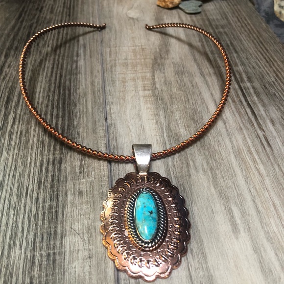 Carolyn Pollack Turquoise Copper Necklace & Pendant 💙 - Picture 4 of 14